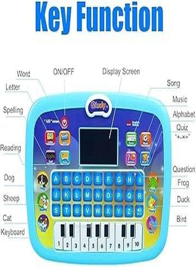 Braintastic لعبة كمبيوتر محمول تعليمية للأطفال من Braintastic مع شاشة LED وموسيقى | جهاز لوحي تعليمي على شكل بيانو للأطفال الصغار | لعبة ممتعة وتفاعلية للأولاد والبنات (كمبيوتر محمول مع بيانو) - Image 4